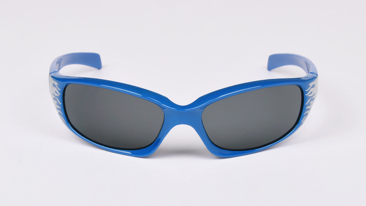 plave dječje povoljne sunčane naočale s uzorkom