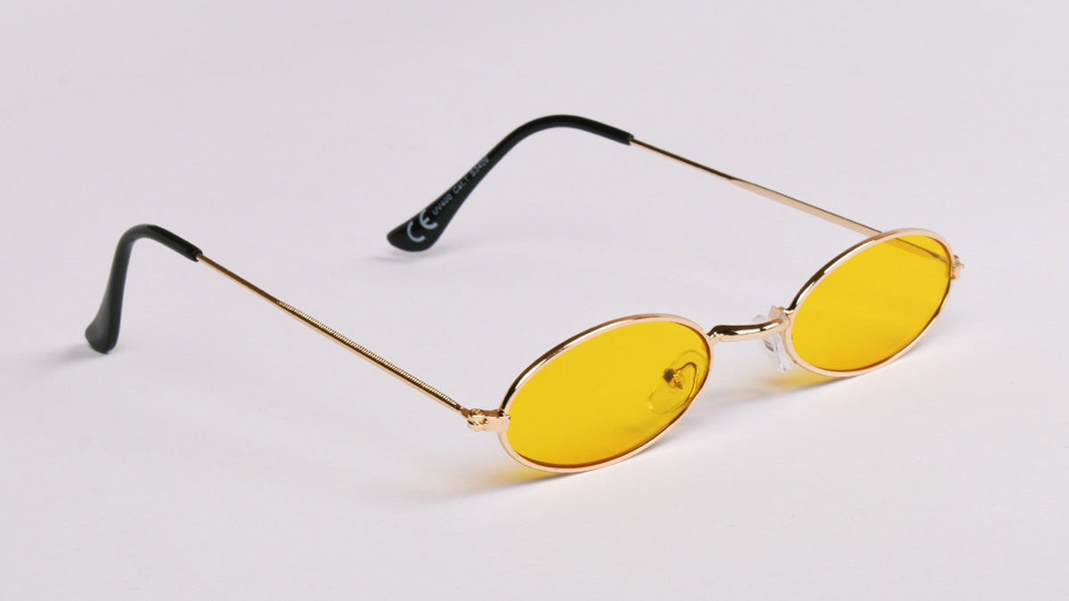 metalne unisex sunčane naočale žute leće