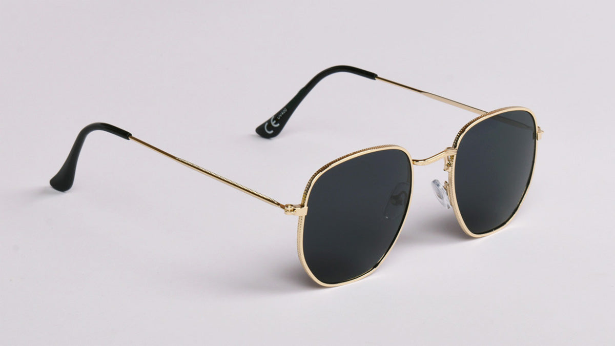 zlatno metalne sunčane naočale unisex nepravilnog oblika