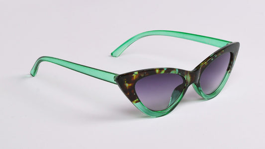 zelene sunčane naočale mačkastog oblika za žene