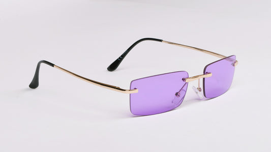 metalne sunčane naočale bez okvira s lećom u boji
