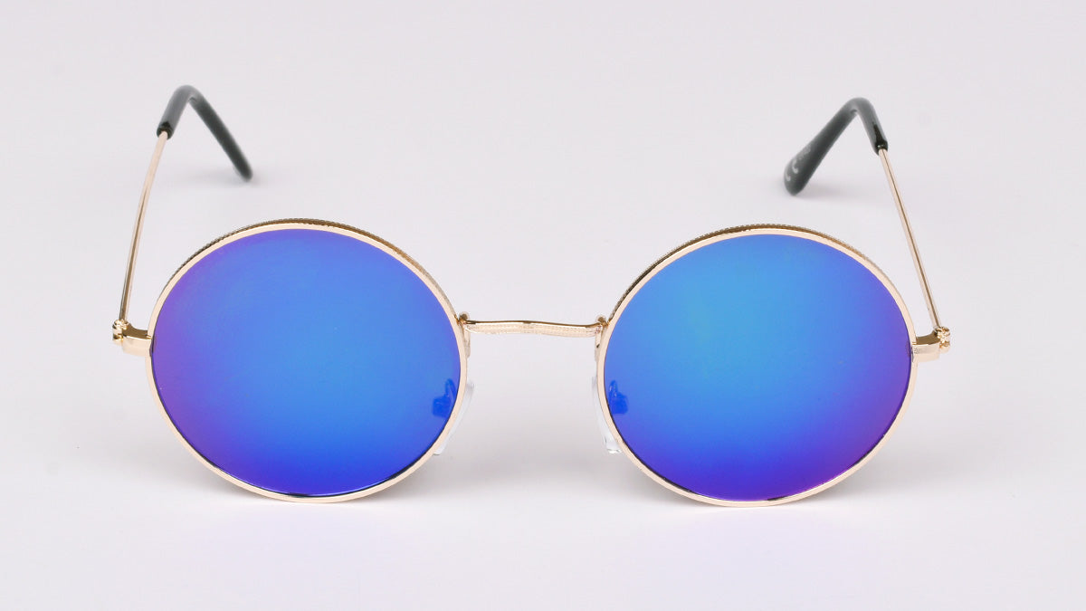 metalne okrugle sunčane naočale unisex s lećom u boji